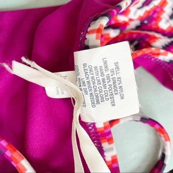 CONVERSE zig zag pattern tie sides bikini bottom M - Picture 6 of 6